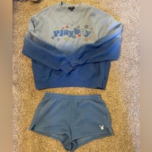 Super cute blue playboy set
